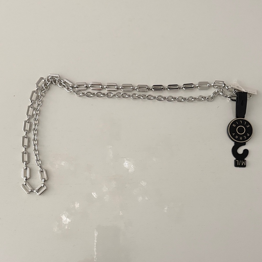 Perry Ellis Silver Chain Belt